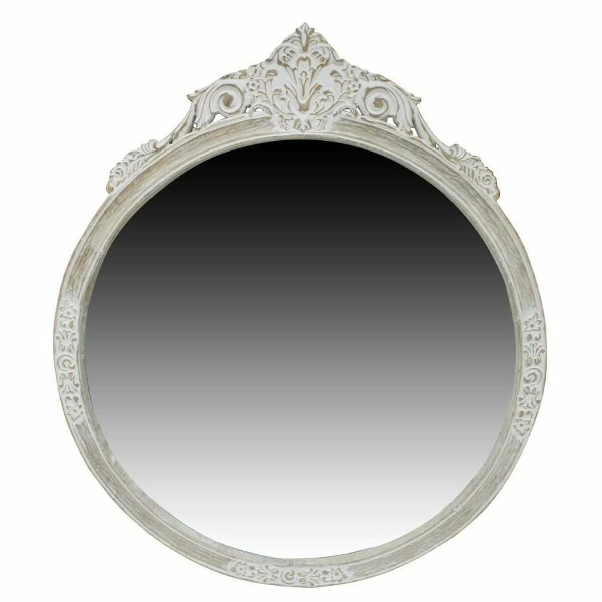 Väggspegel DKD Home Decor 76 x 3 x 86,35 cm Glas Vit Mangoträ Indier - 2