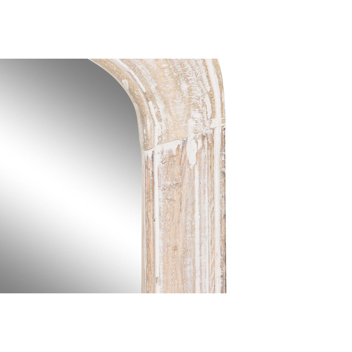 Väggspegel DKD Home Decor Naturell Vit Mangoträ Avskalad (30 x 3 x 107 cm) - 2