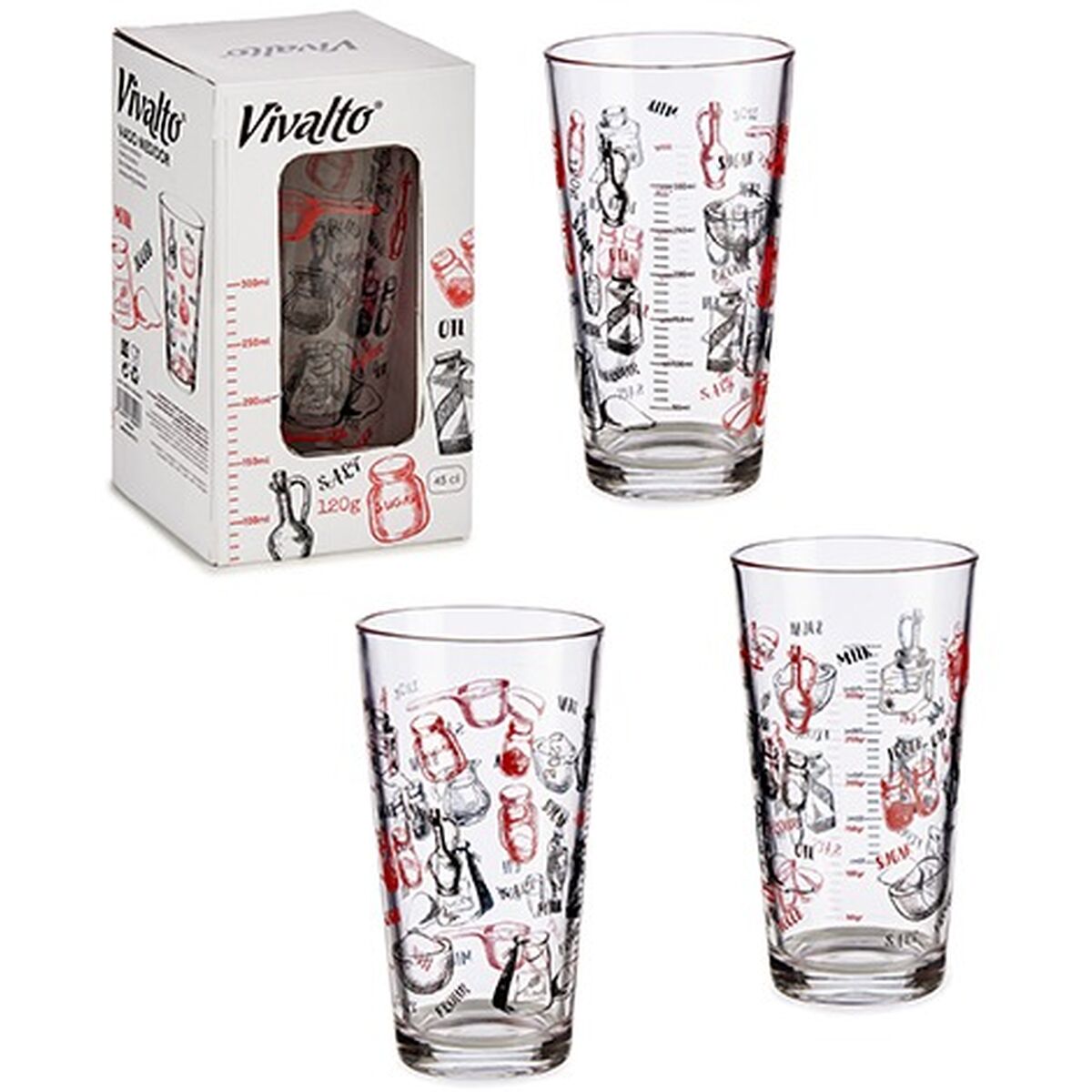 Mätbehållare Recipe Glas 450 ml (36 antal) - 2