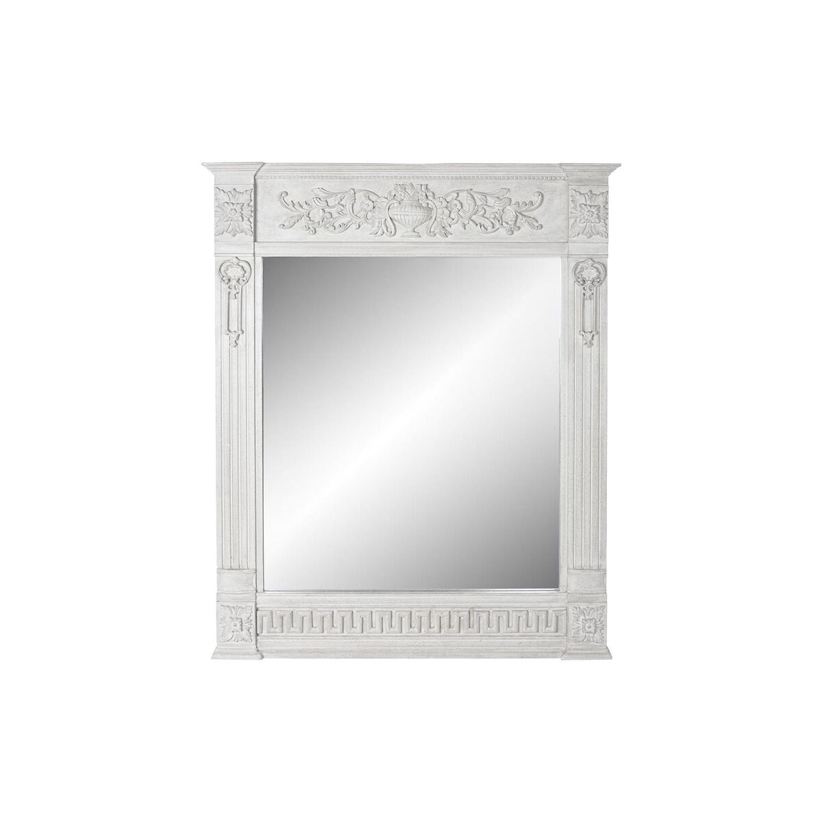Väggspegel DKD Home Decor Grå Mangoträ Trä MDF 133 x 8,5 x 167 cm
