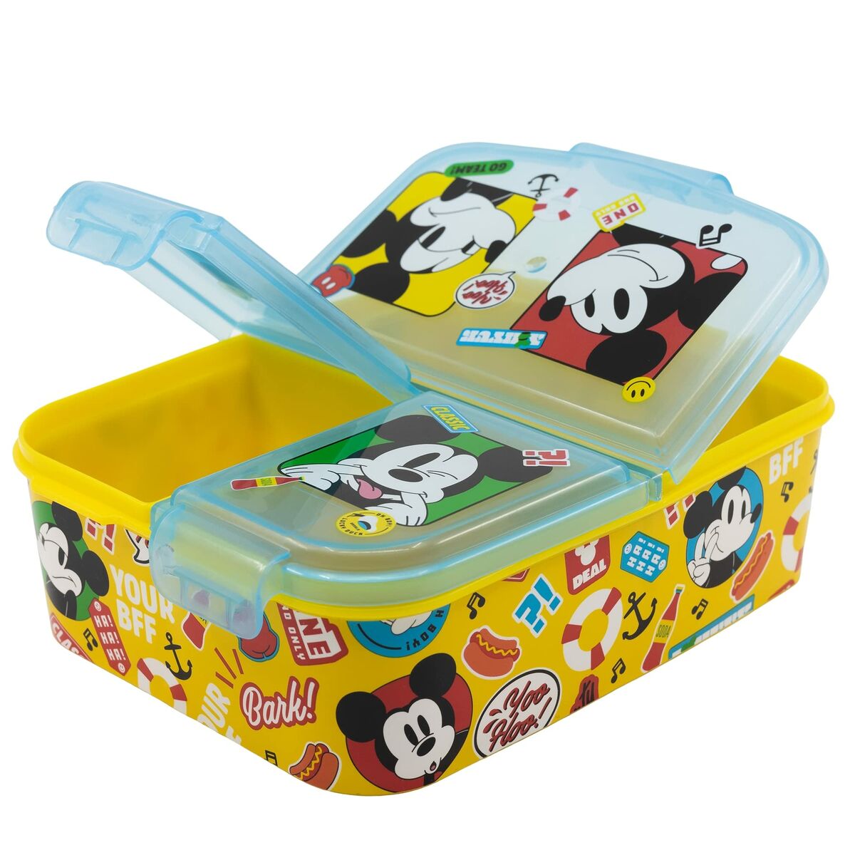 Burk med fack Mickey Mouse Fun-Tastic 19,5 x 16,5 x 6,7 cm polypropen - 2