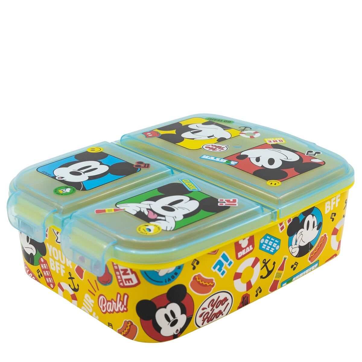 Burk med fack Mickey Mouse Fun-Tastic 19,5 x 16,5 x 6,7 cm polypropen - 4