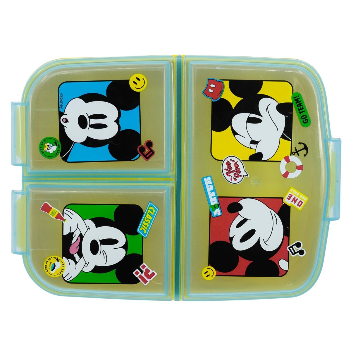 Burk med fack Mickey Mouse Fun-Tastic 19,5 x 16,5 x 6,7 cm polypropen - 3