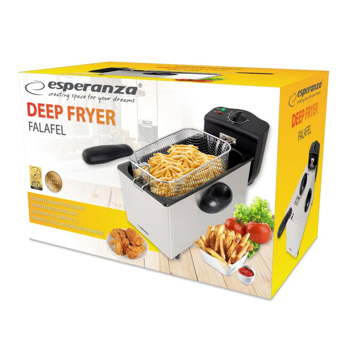 Fritös Esperanza EKG010 2000 W 3 L - 2