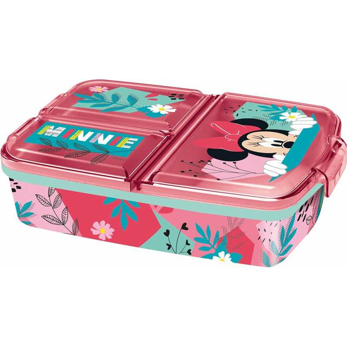 Burk med fack Minnie Mouse 19,5 x 16,5 x 6,7 cm polypropen