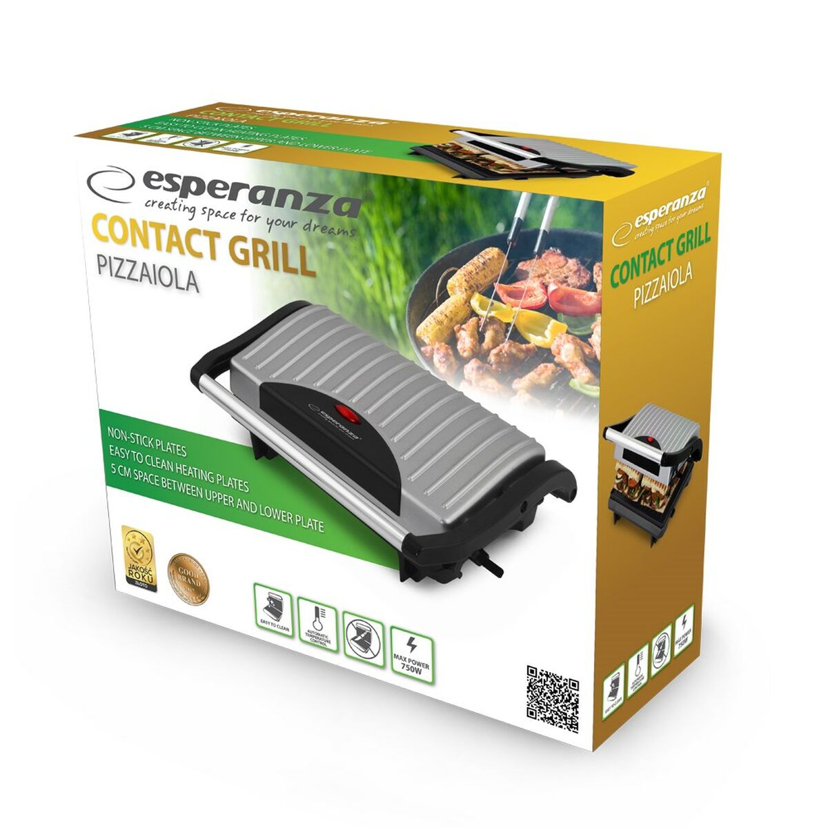 Elektriska Grillen Esperanza EKG005 750 W - 2