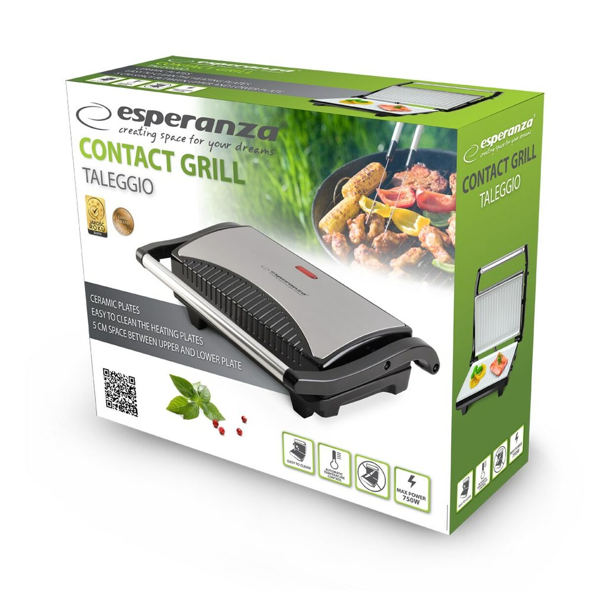 Elektriska Grillen Esperanza EKG006 1000 W 750 W - 2