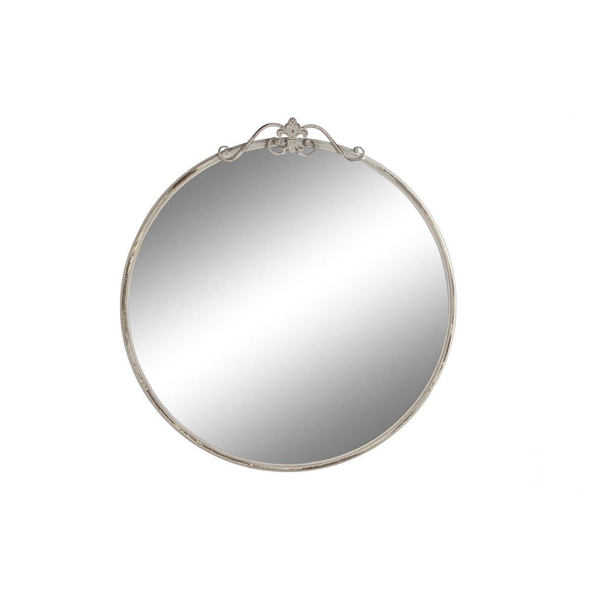 Väggspegel DKD Home Decor Metall Vit (80 x 3,5 x 85 cm)