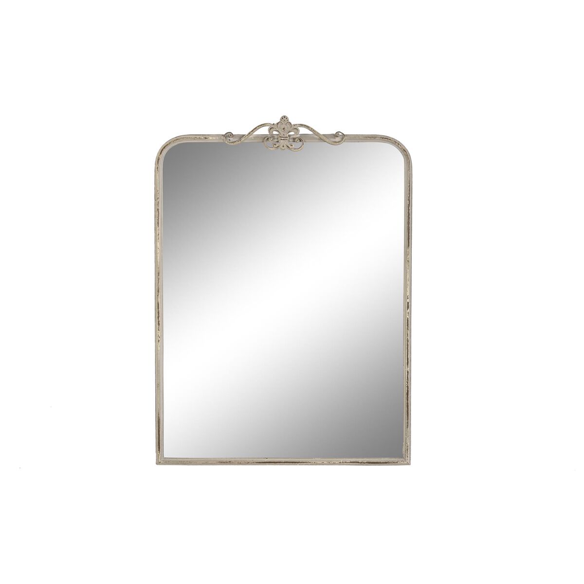 Väggspegel DKD Home Decor Metall Vit (60 x 3,5 x 85 cm)