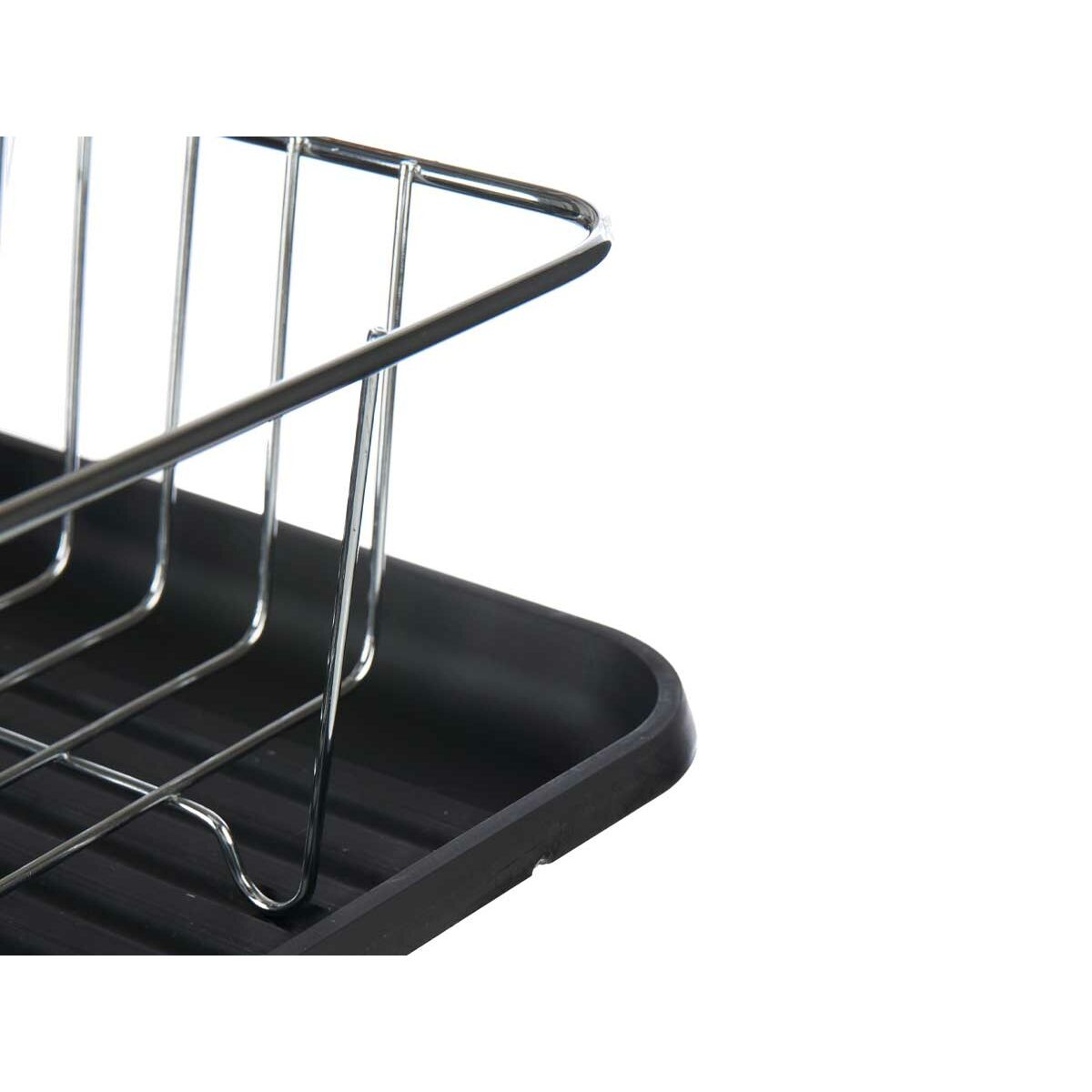Diskställ Svart Metall Plast 43,5 x 11 x 33,5 cm (4 antal) - 2