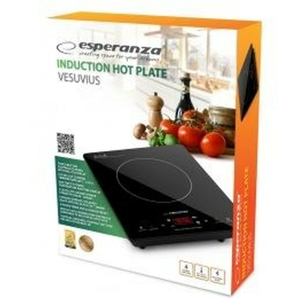 Induktionshäll Esperanza EKH009 28 cm 2000 W - 2