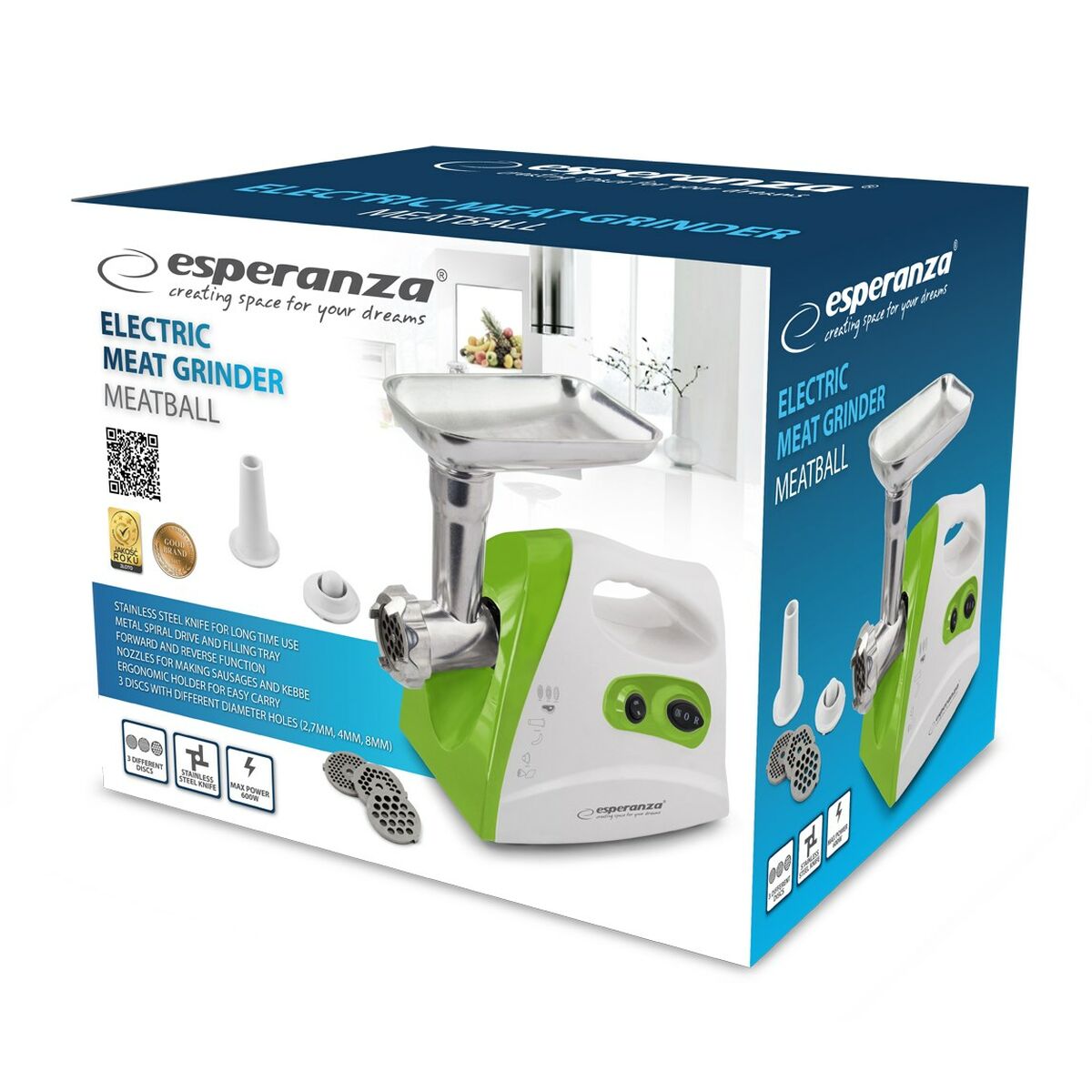 Köttkvarn Esperanza EKM012G 600 W - 2