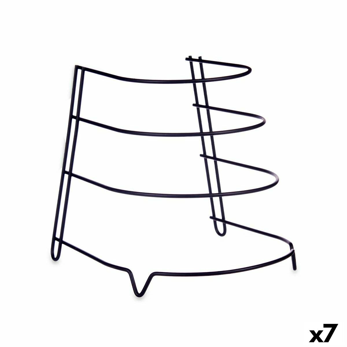 Stekpannsställ Svart Järn 24 x 26,5 x 24 cm (7 antal)