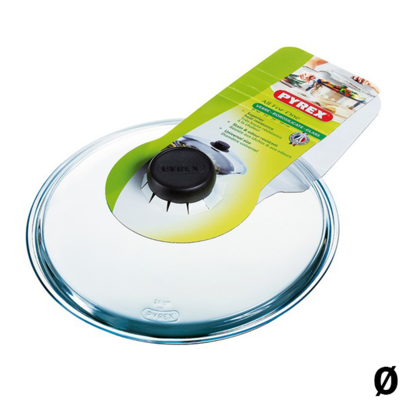 Grytlock Pyrex All For One Transparent Glas, Mått: 20 cm