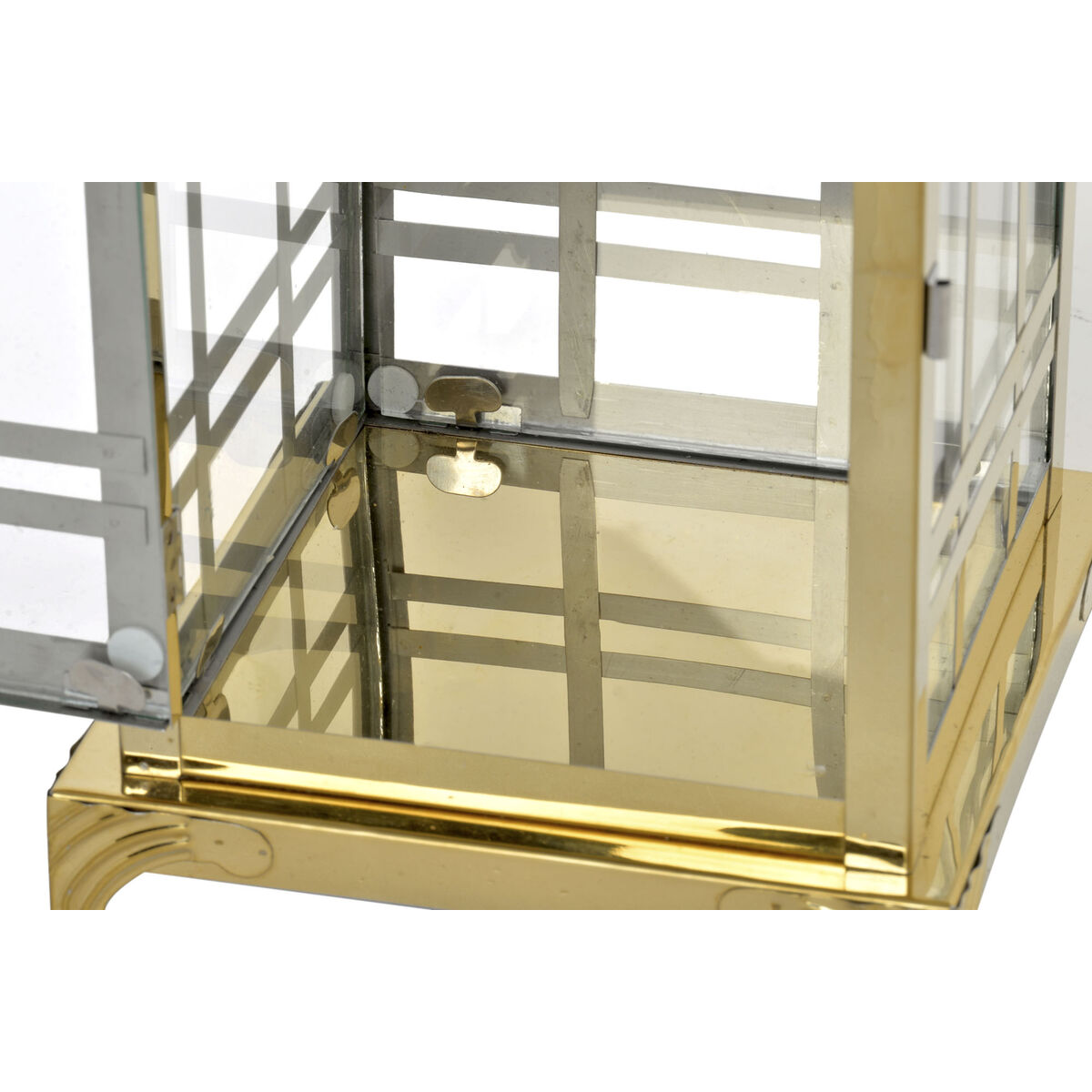 Gatlykta DKD Home Decor Glas Gyllene Metall (22 x 22 x 57 cm) (22 x 22 x 49 cm) - 2