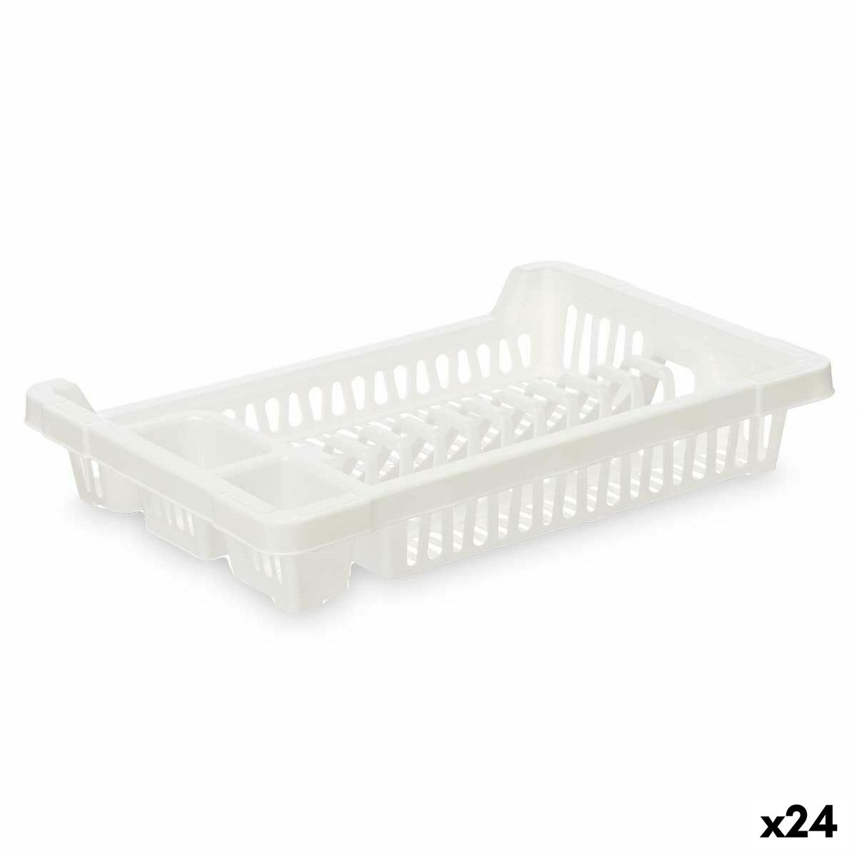 Diskställ Vit Plast 42,5 x 7 x 29,5 cm (24 antal)