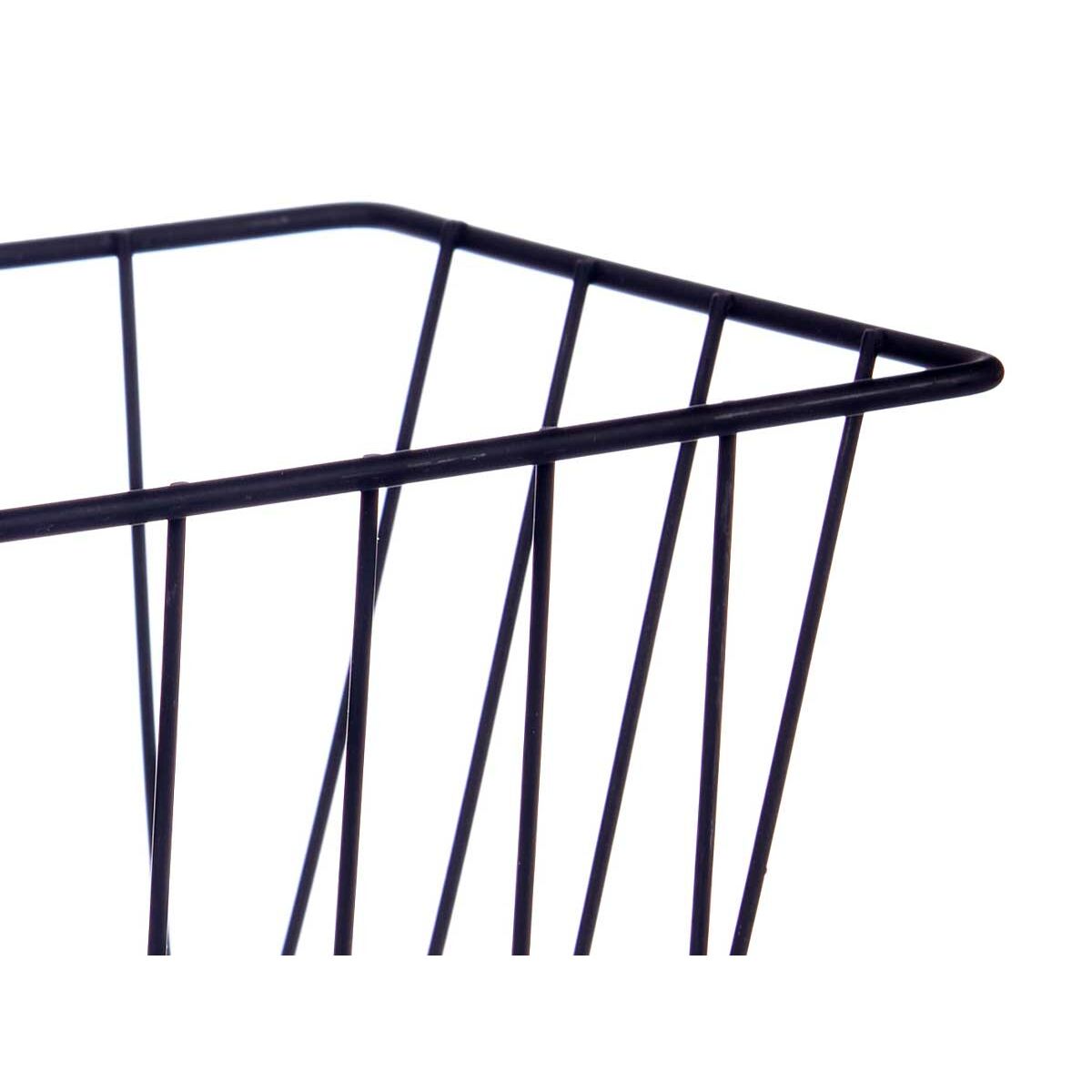 Korg för kökshylla Svart Järn 28 x 12 x 9 cm (8 antal) - 2
