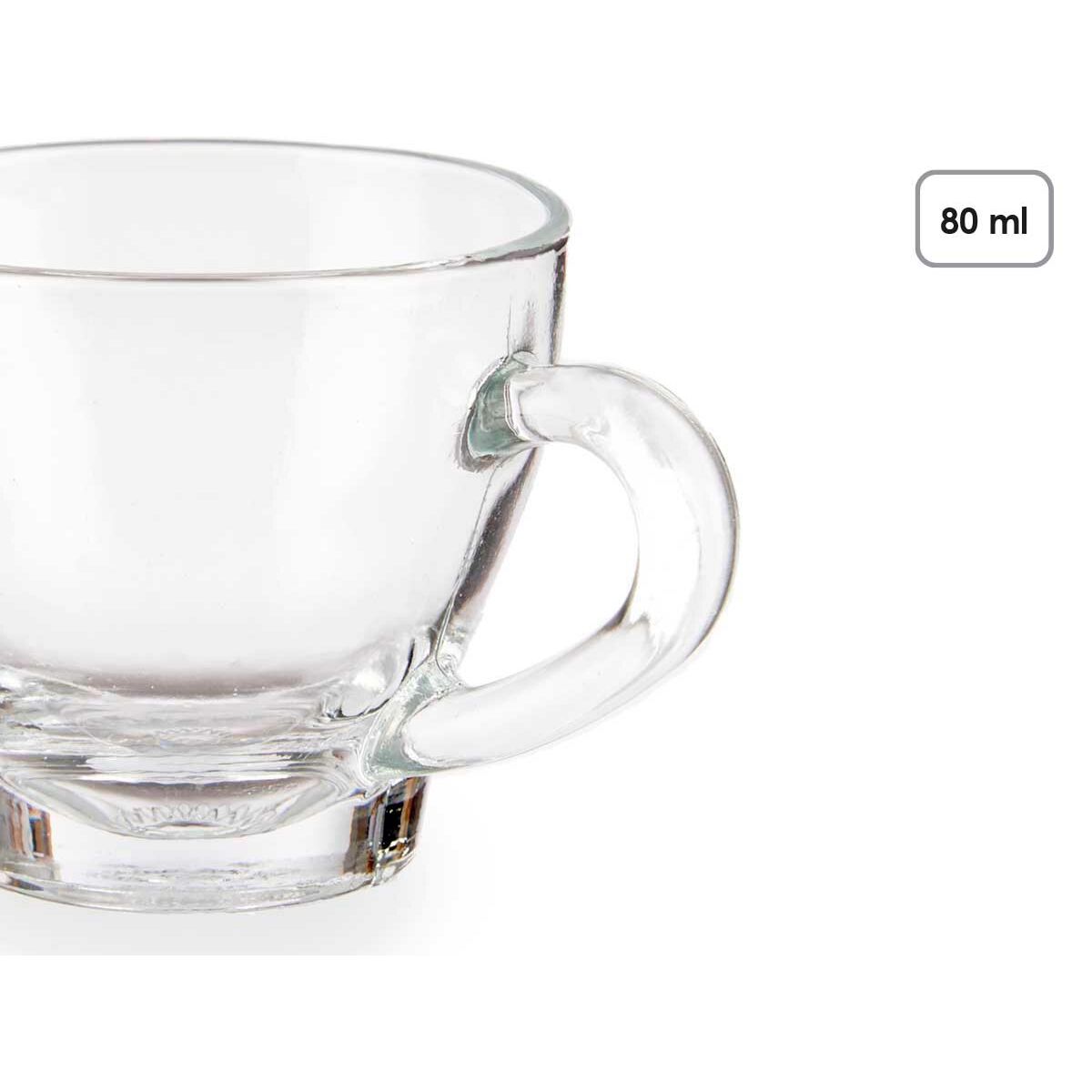 Set med kaffekoppar Transparent Glas 80 ml (24 antal) - 2