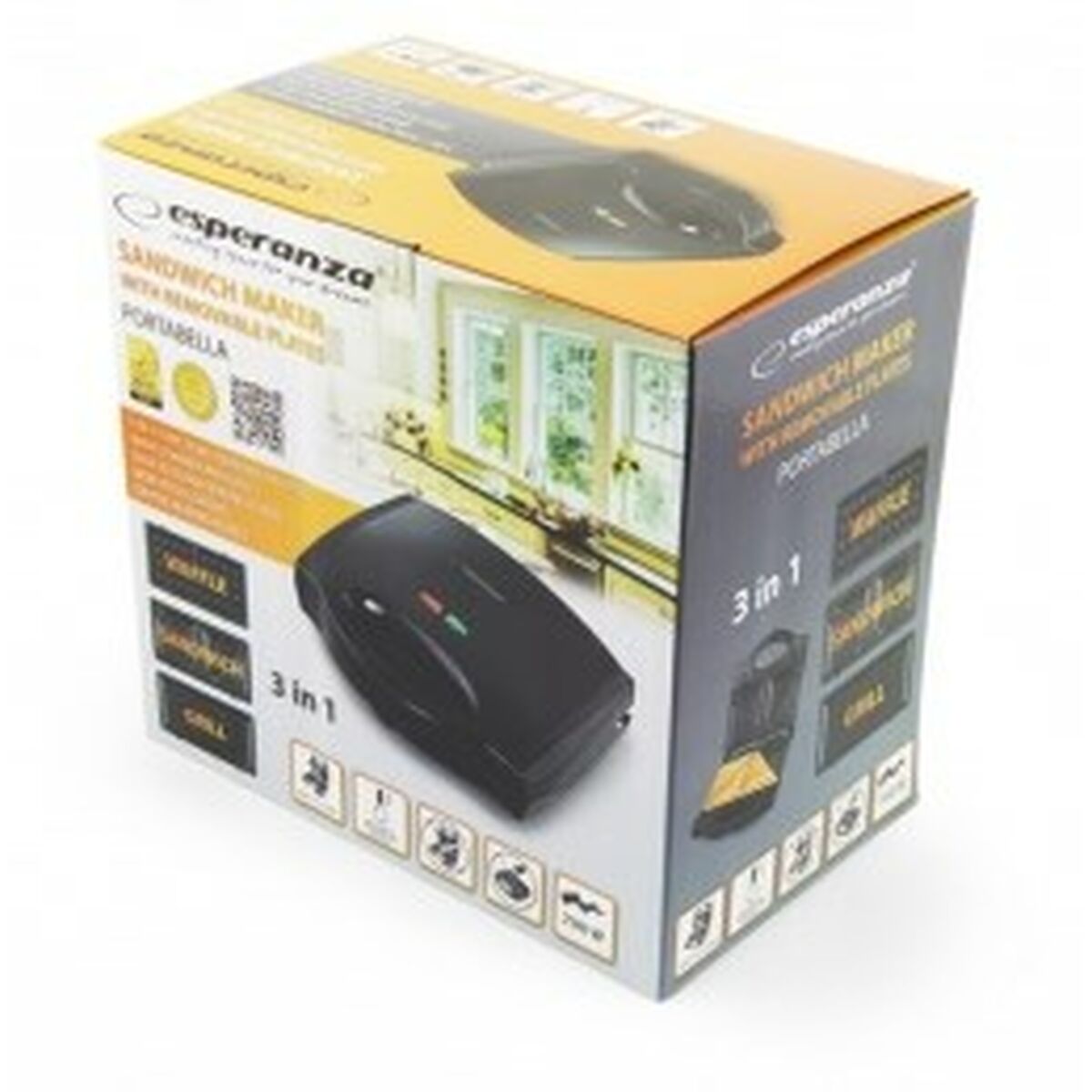 Smörgåsmaskin Esperanza EKT006K Svart 700 W - 2