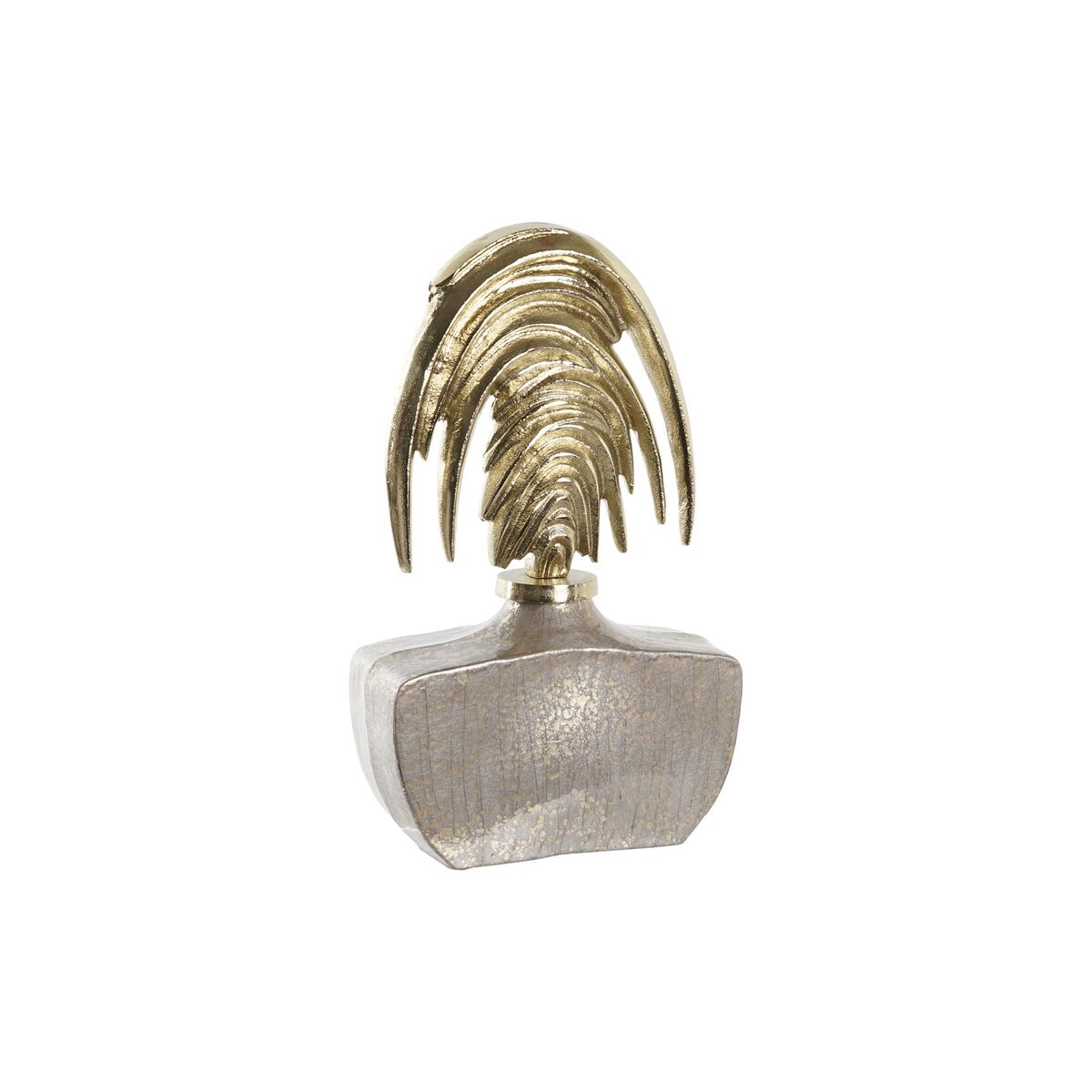 Vas DKD Home Decor Glas Beige Gyllene Aluminium (33 x 15 x 58 cm)