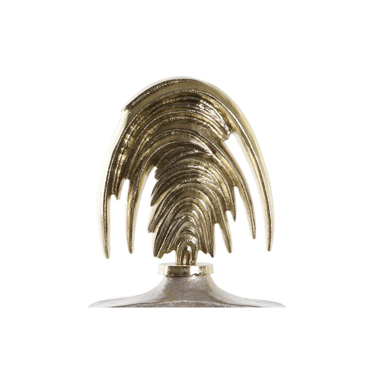 Vas DKD Home Decor Glas Beige Gyllene Aluminium (33 x 15 x 58 cm) - 2