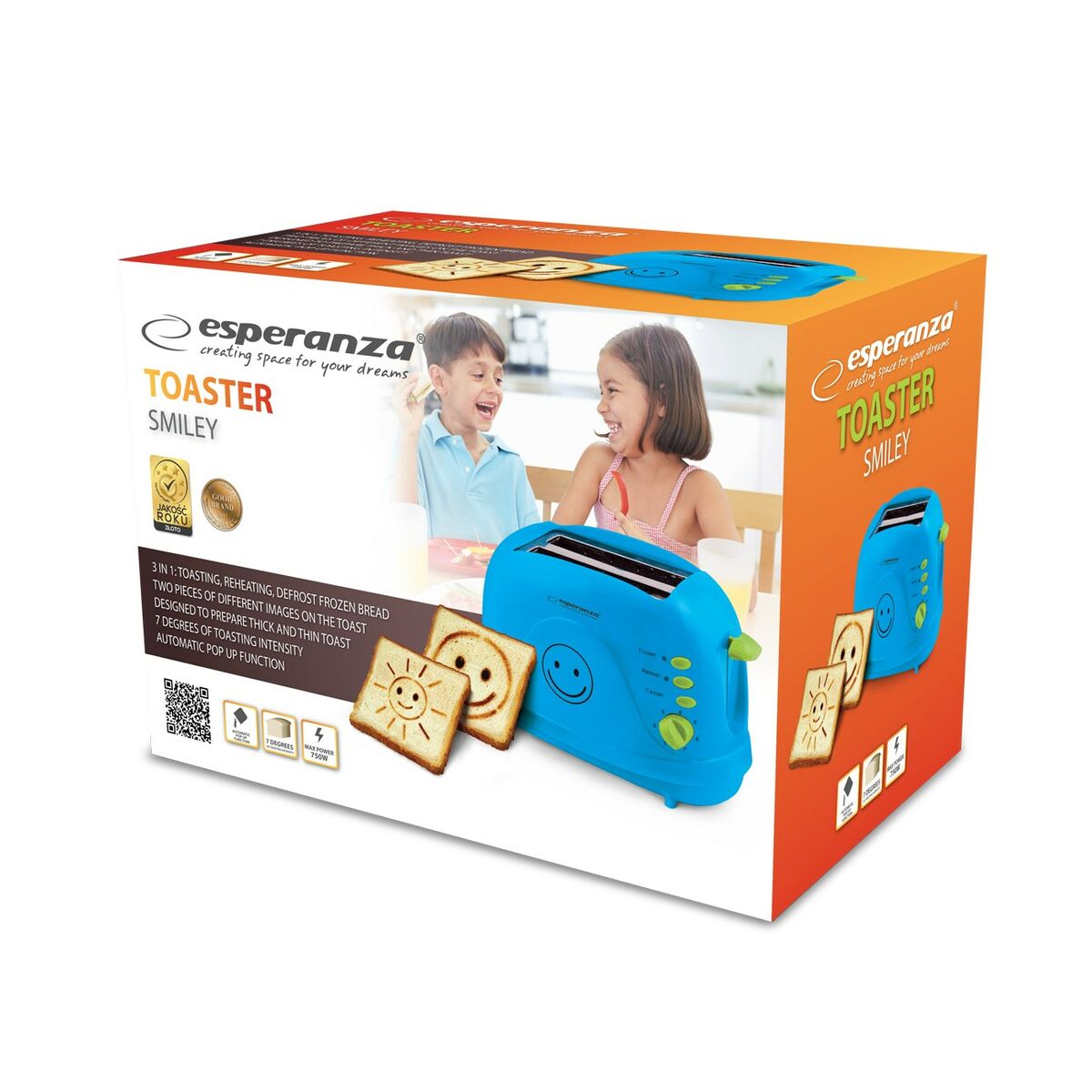 Brödrost Esperanza EKT003B 750 W - 2