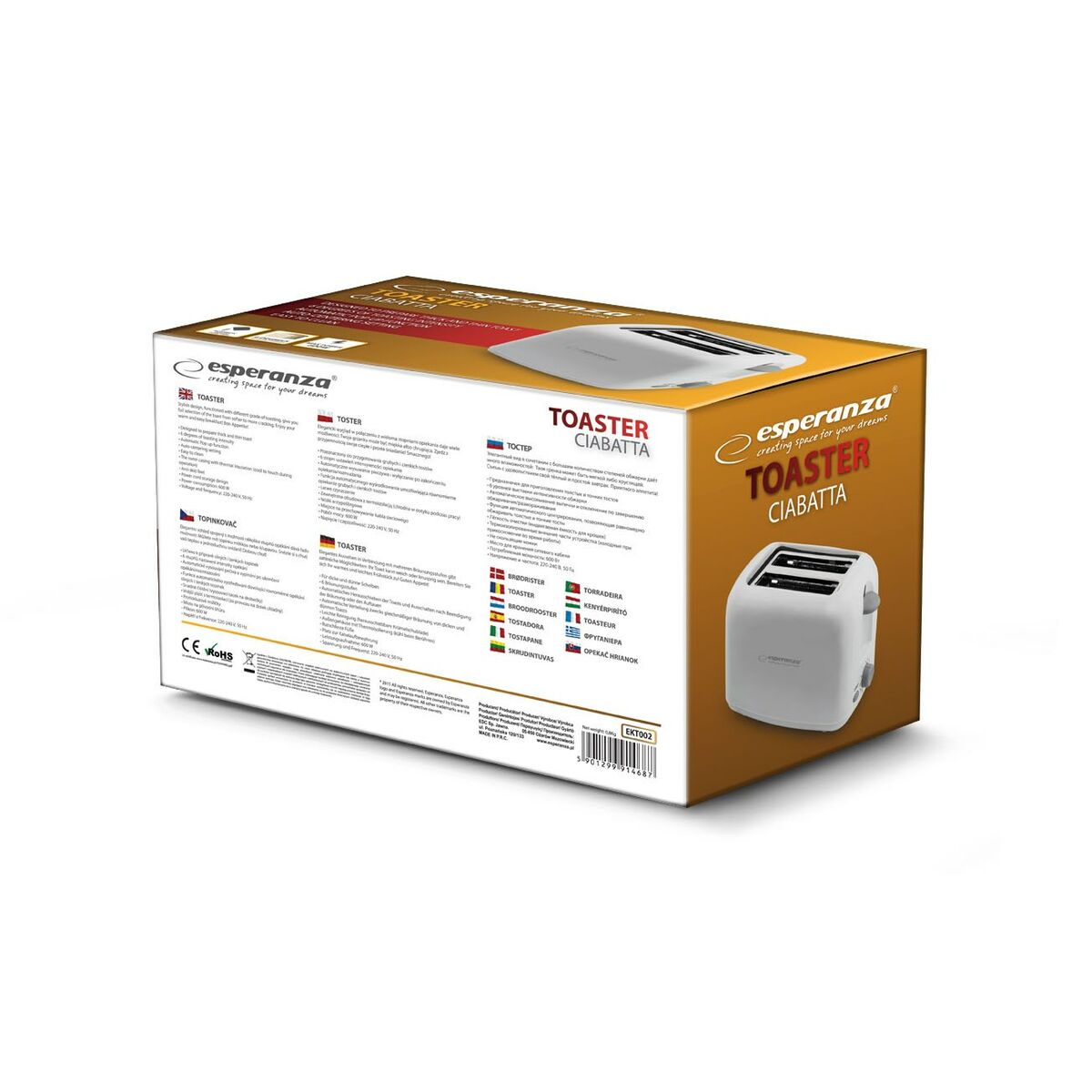 Brödrost Esperanza EKT002 600 W - 2