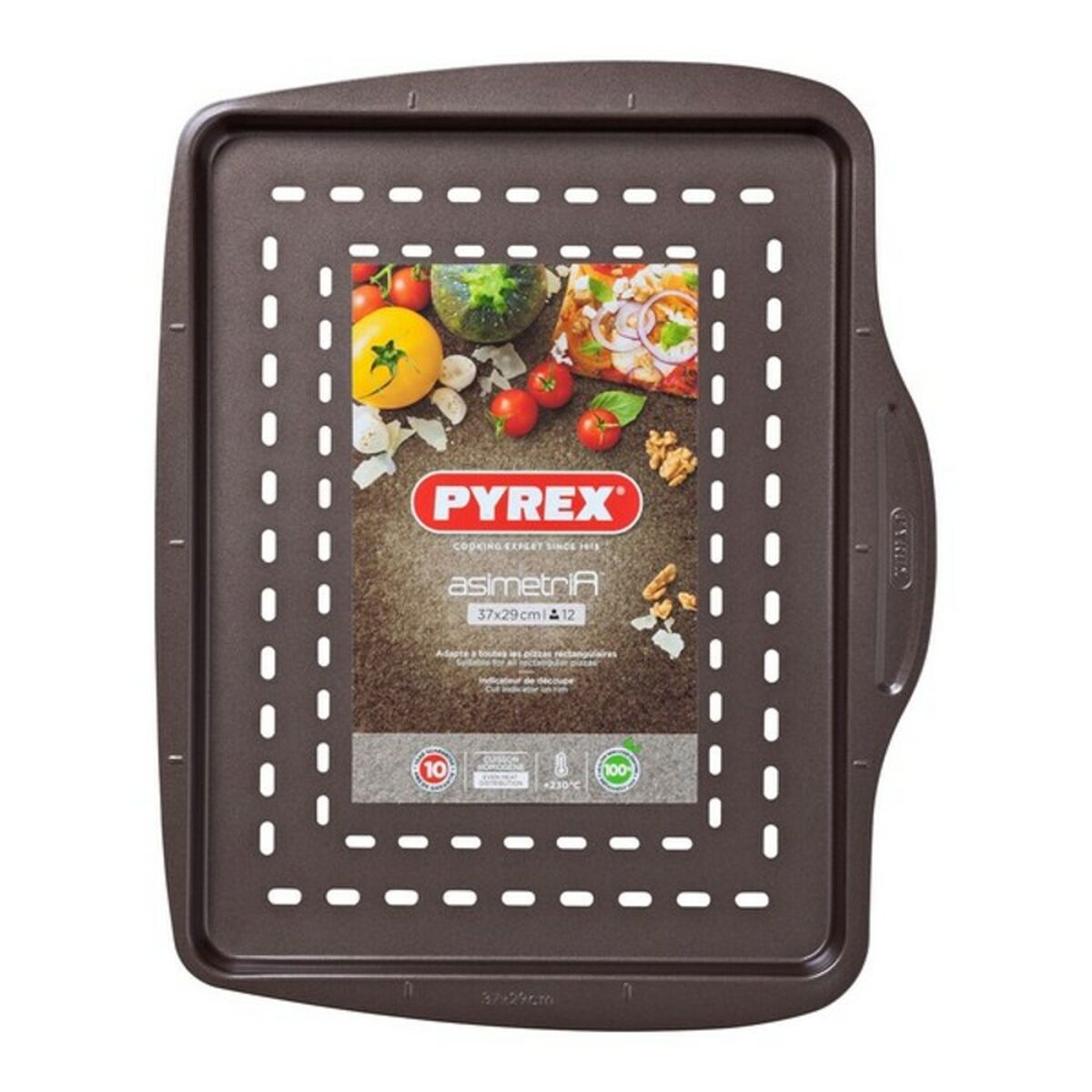 Ugnsplåt Pizza Pyrex Asimetria Galvaniserat stål (37 cm) - 3