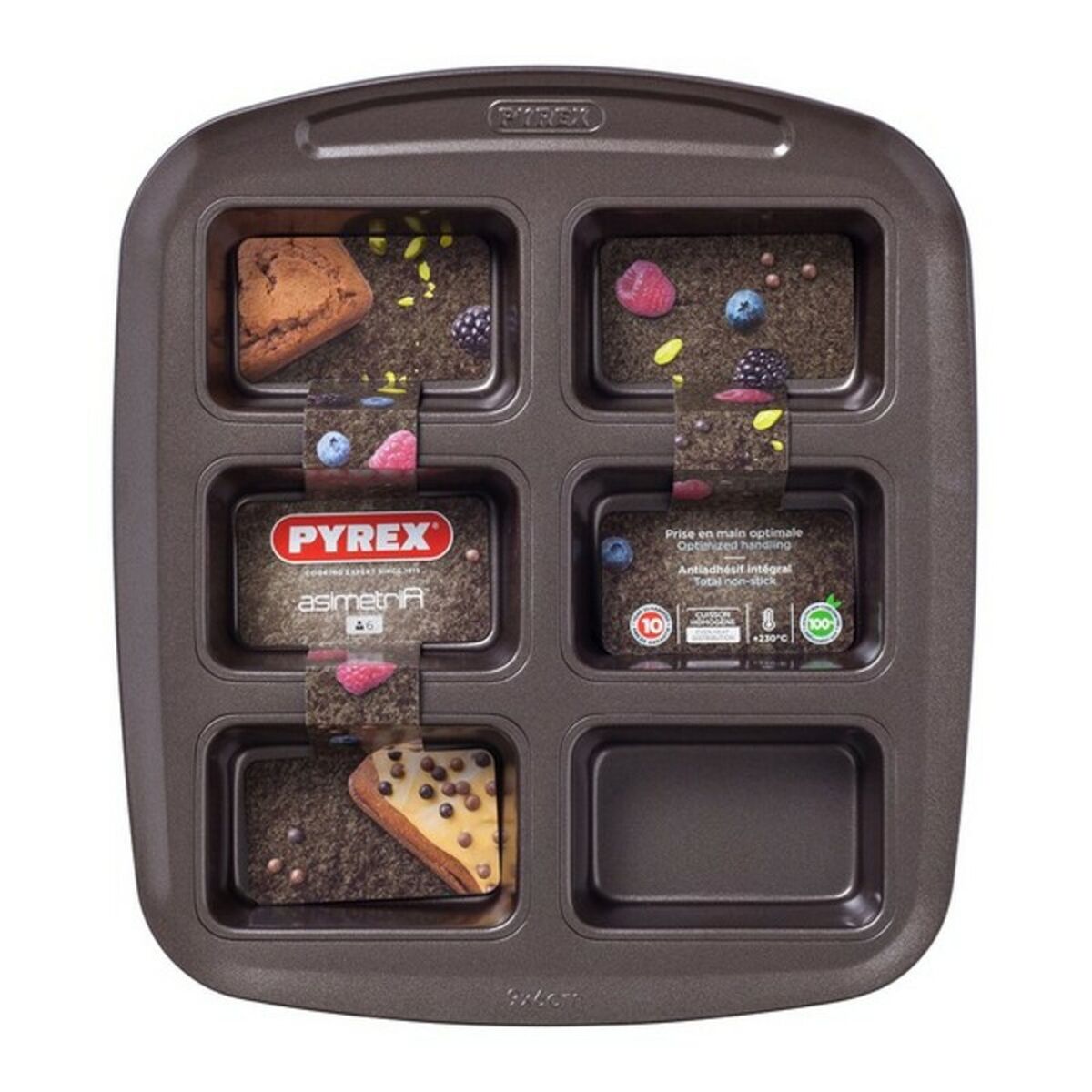 Bakform Pyrex Asimetria Galvaniserat stål (6 fack) - 4