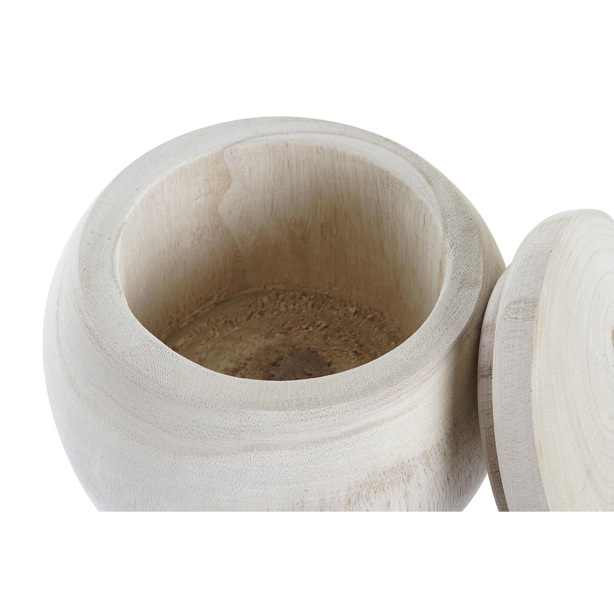 Keramikskål DKD Home Decor 18 x 18 x 14 cm Naturell Ljusbrun Tropiskt - 3