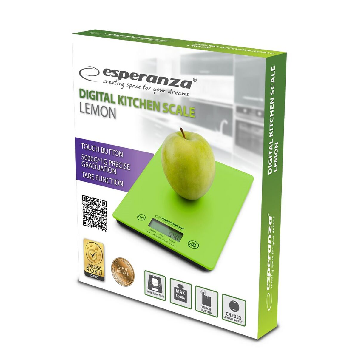 Köksvåg Esperanza EKS002G Grön 5 kg - 2