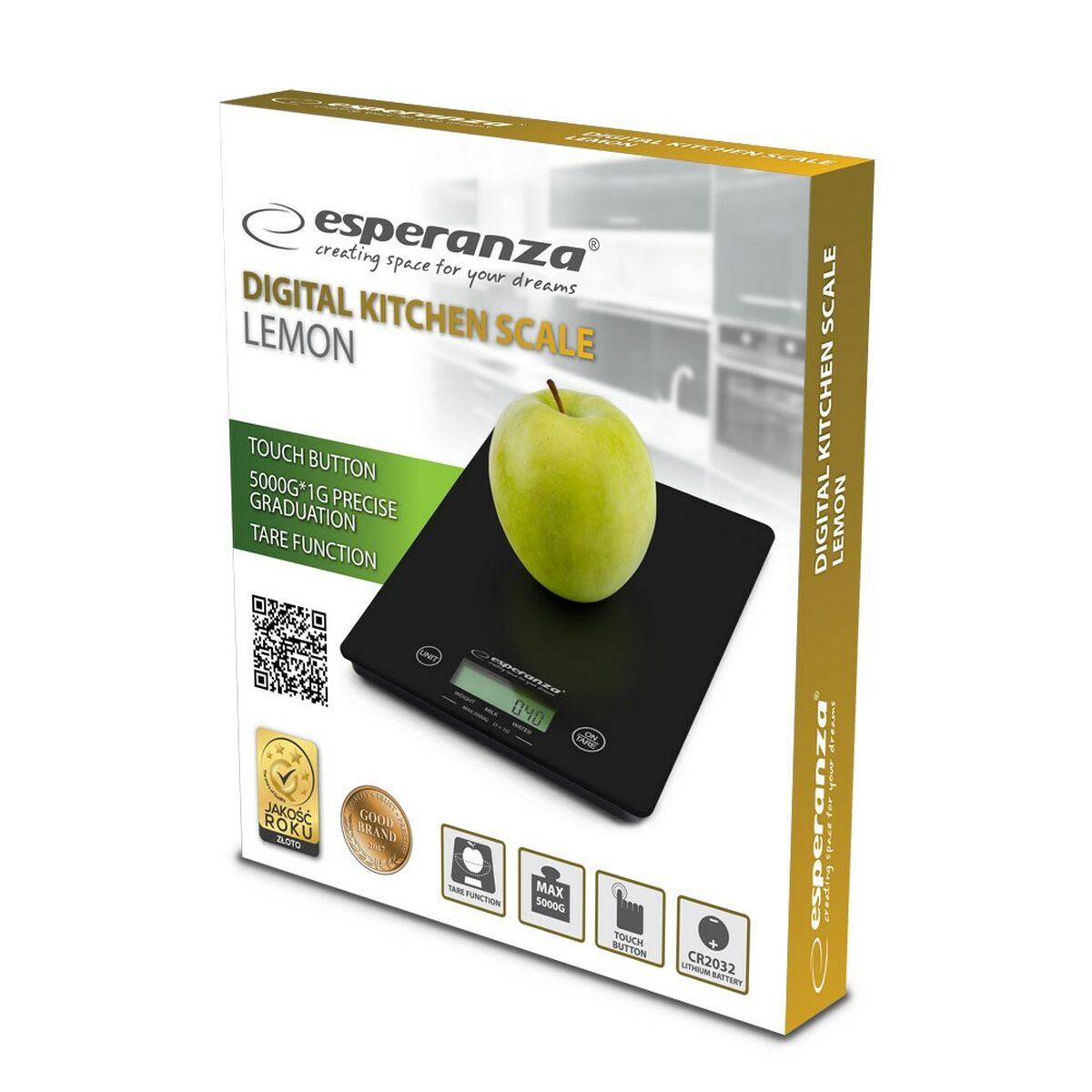 Köksvåg Esperanza EKS002K Svart 5 kg - 2