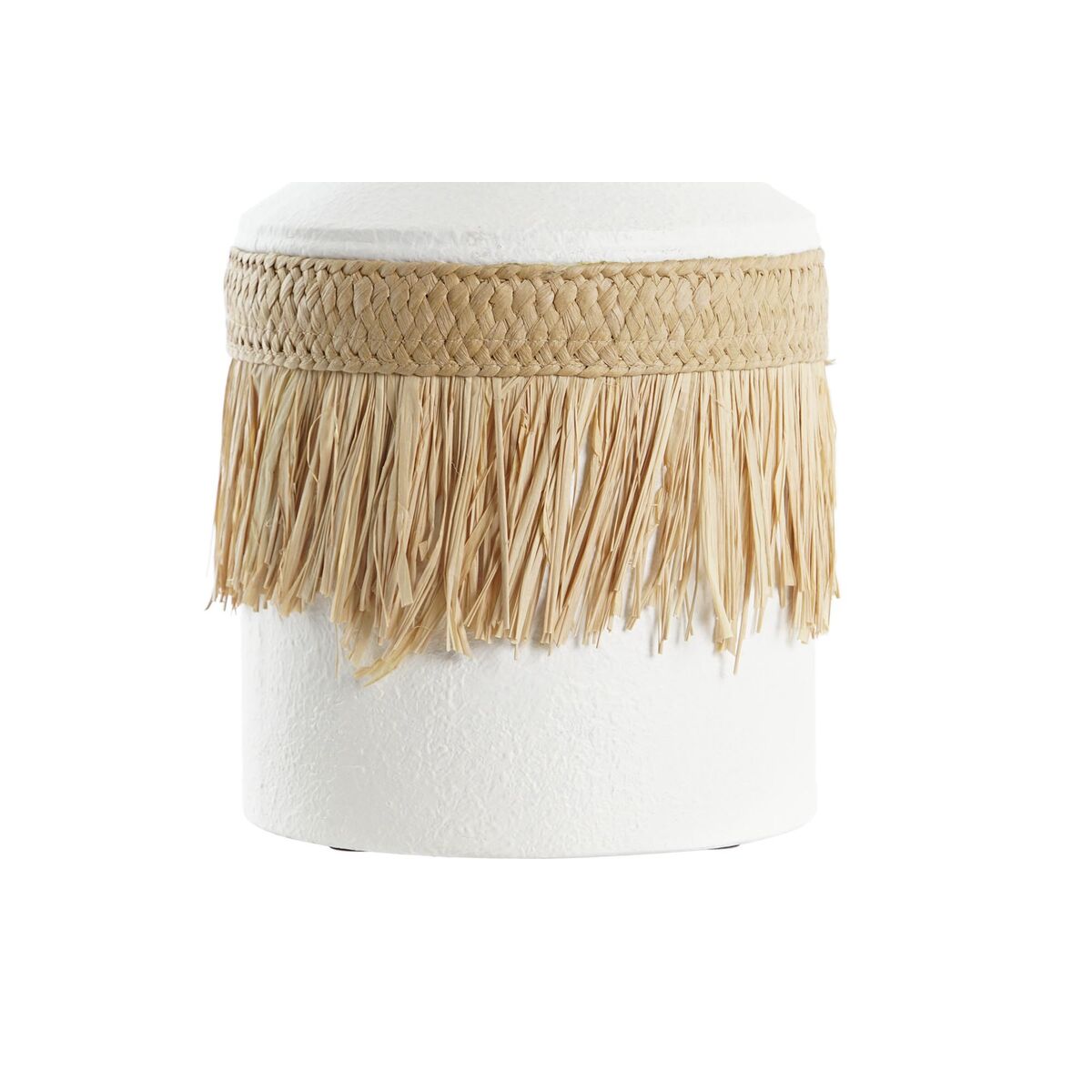 Vas DKD Home Decor Vit Naturell Metall 20 x 16 x 40 cm - 2