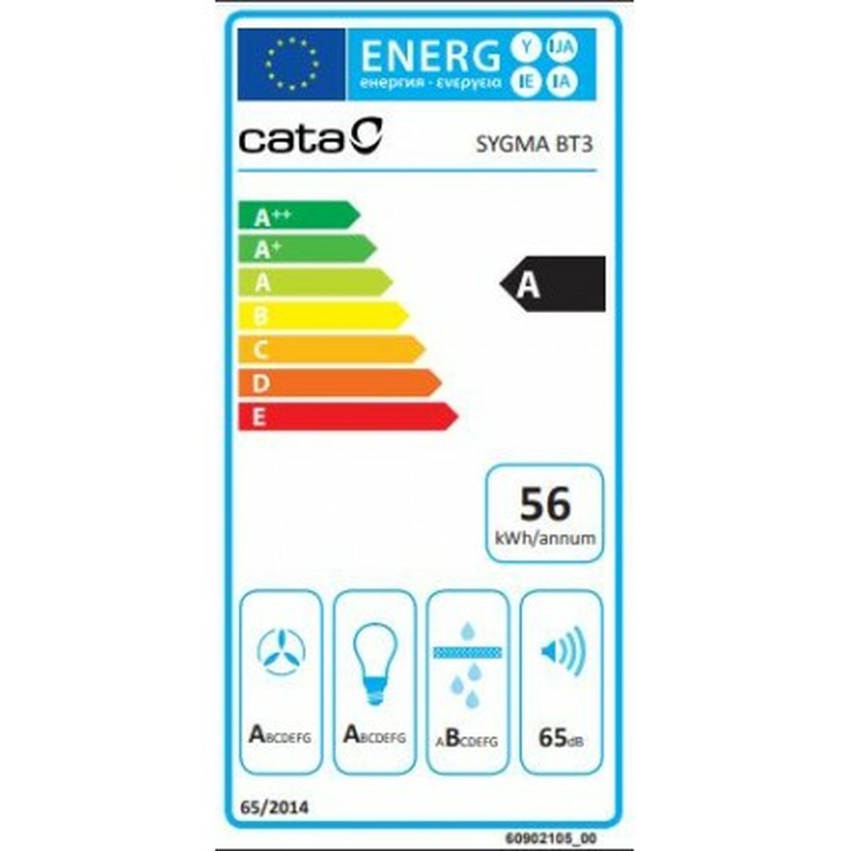 Konventionell fläkt Cata SYGMA XII9000 90 cm Stål - 2