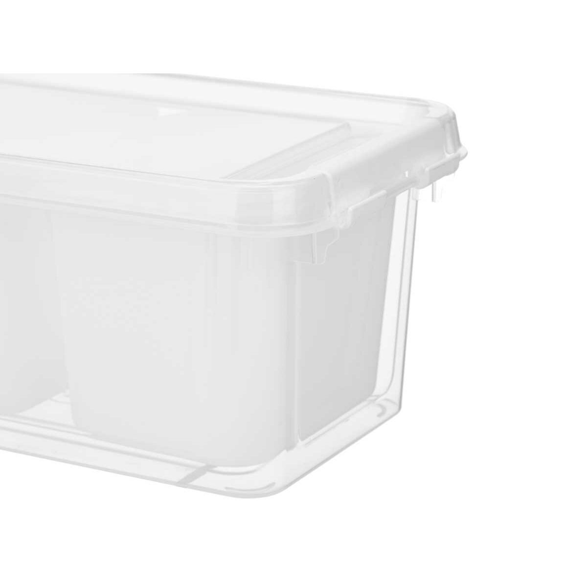 Kylskåpsarrangör Vit Transparent Plast 28,2 x 8,8 x 12 cm (12 antal) - 2