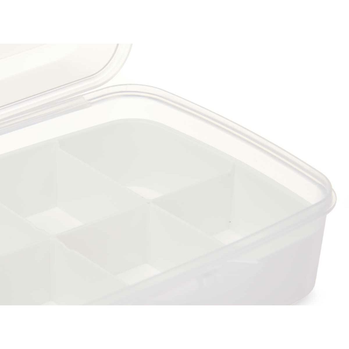 Förvaringslåda med lock Vit Transparent Plast 21,5 x 8,5 x 15 cm (12 antal) - 2