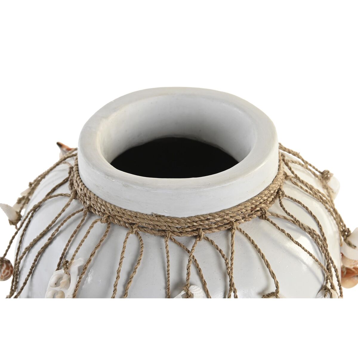 Vas DKD Home Decor Blå Vit Bambu Snäckor 20 x 20 x 26 cm (2 antal) - 3