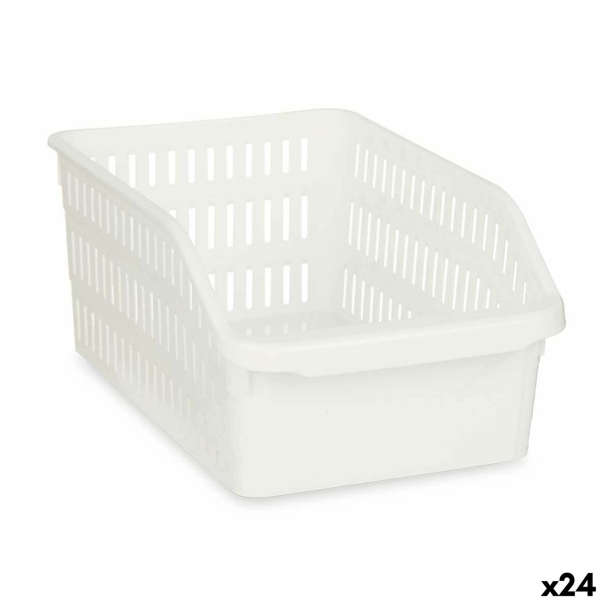 Kylskåpsarrangör Vit Plast 20,3 x 12,8 x 30,5 cm (24 antal)
