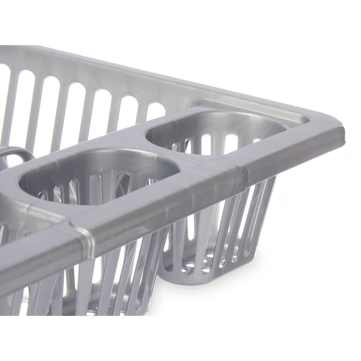 Diskställ Silvrig Plast 46 x 8 x 36 cm (12 antal) - 2