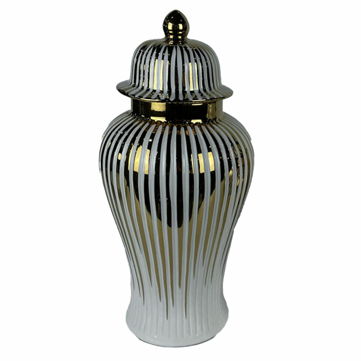 Keramikskål DKD Home Decor Porslin Gyllene Vit Orientalisk (20 x 20 x 43 cm) - 2