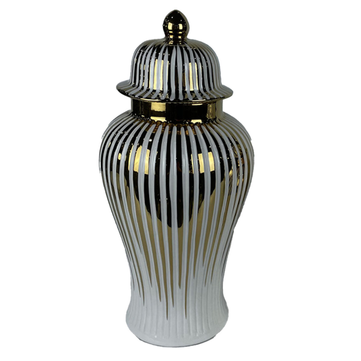 Keramikskål DKD Home Decor Porslin Gyllene Vit Orientalisk (20 x 20 x 43 cm)