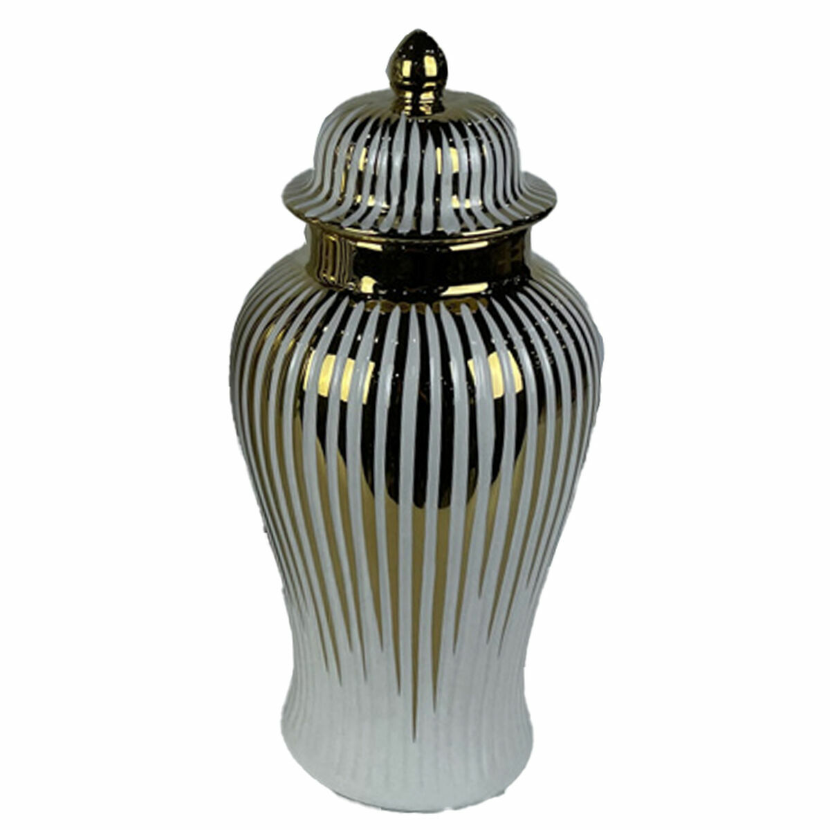 Keramikskål DKD Home Decor Porslin Gyllene Vit Orientalisk (16 x 16 x 34 cm) - 2