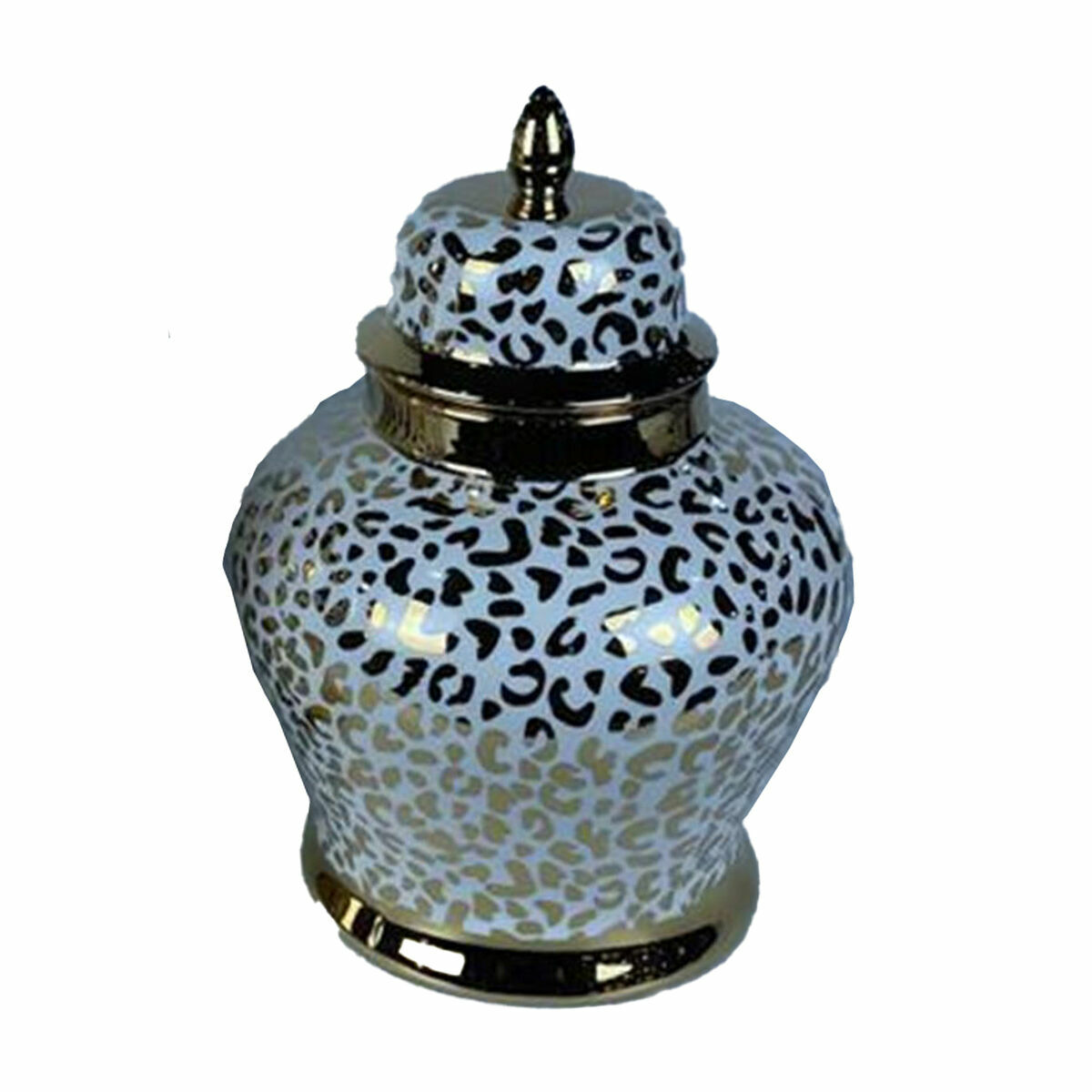 Keramikskål DKD Home Decor Porslin Gyllene Vit Kolonial (22 x 22 x 30 cm) - 2