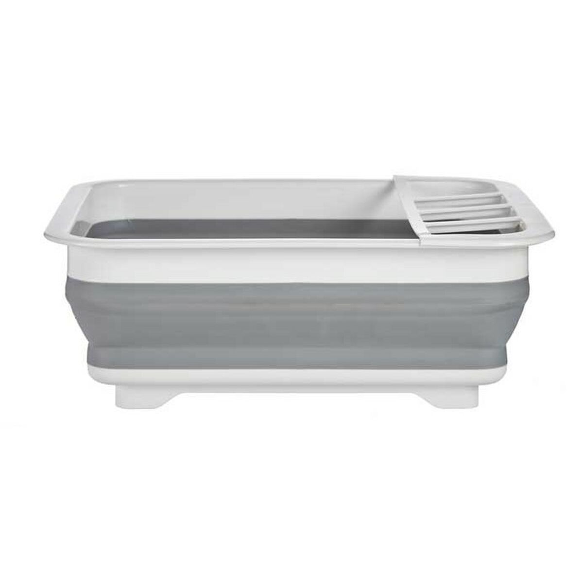 Hopvikbart diskställ för kök Vit Grå polypropen TPR 37,9 x 29,3 x 12 cm (6 antal) - 2