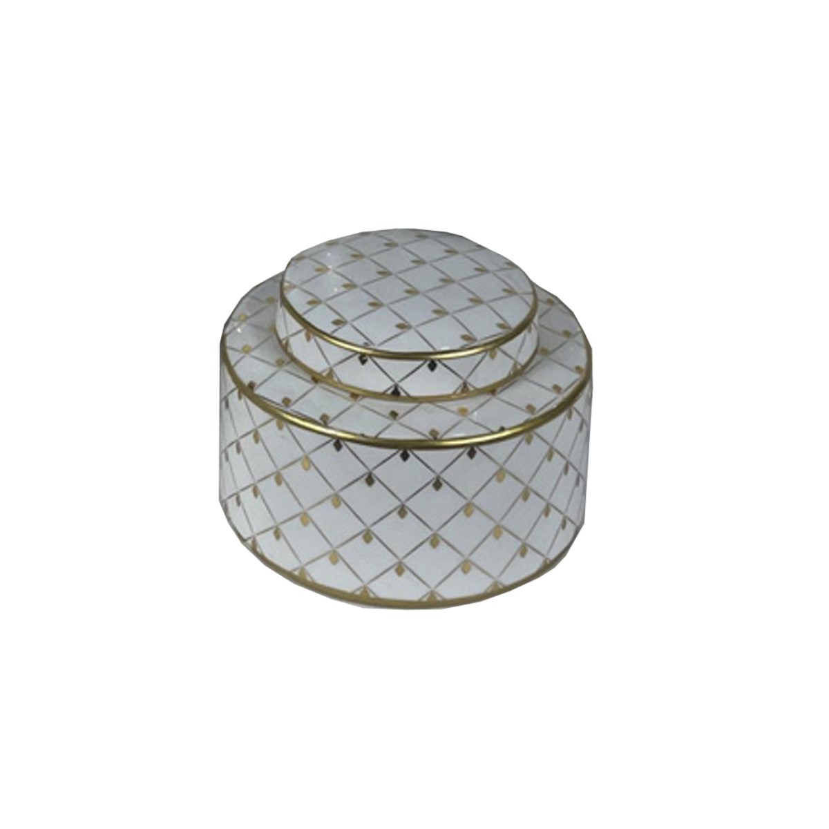Keramikskål DKD Home Decor Porslin Gyllene Vit 17 x 17 x 16 cm Orientalisk