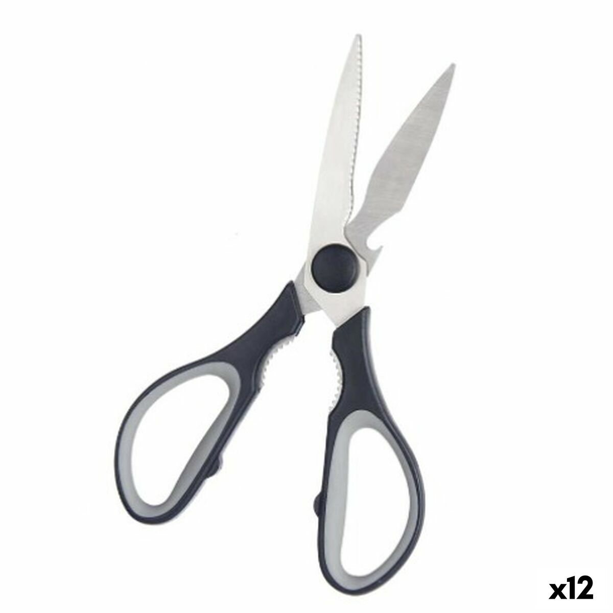 Sax Svart Silvrig Rostfritt stål 8,5 x 21 x 1,5 cm (12 antal)