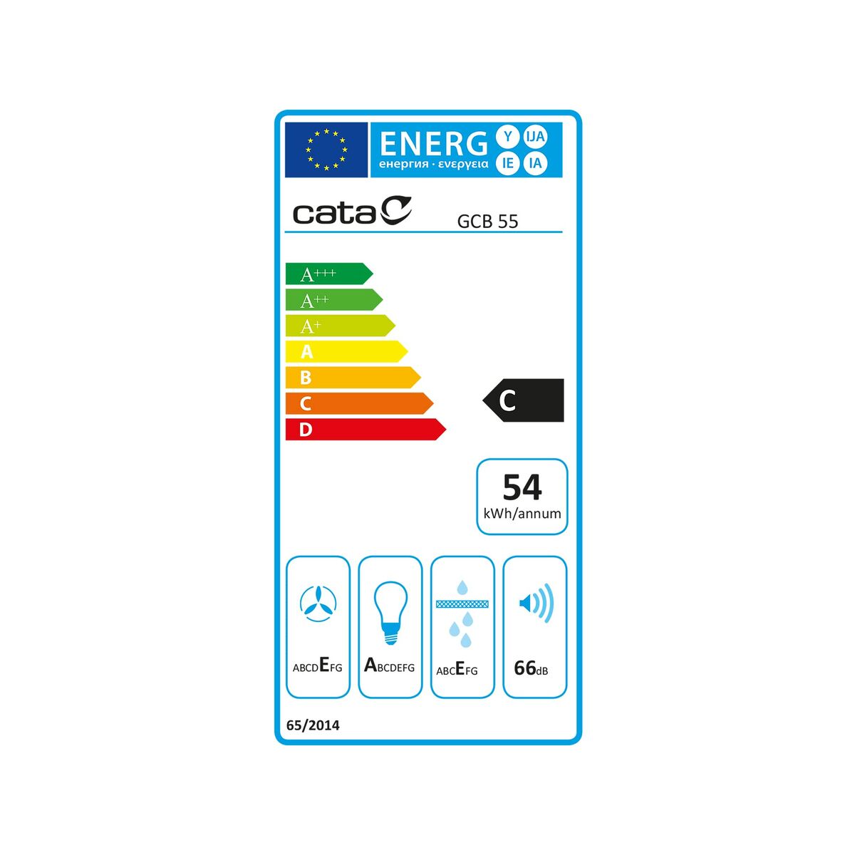 Konventionell fläkt Cata GCB55X Stål - 4