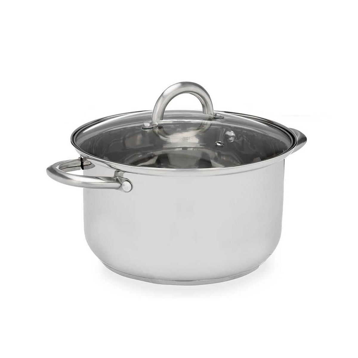 Kastrull med glaslock Silvrig Rostfritt stål 34 x 14,5 x 25,5 cm (6 antal) - 2