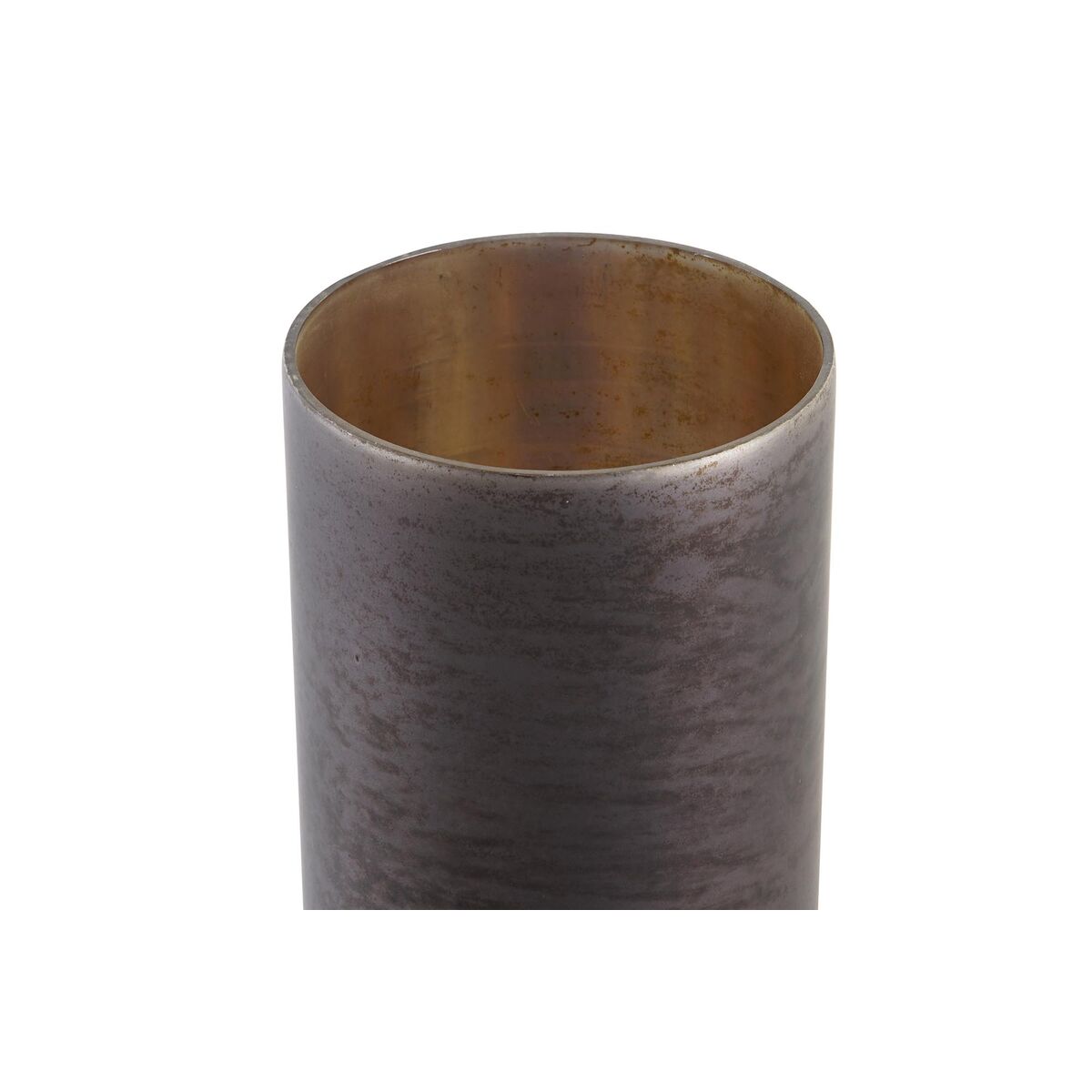 Vas DKD Home Decor Glas Grå Gyllene Aluminium (16 x 13 x 54 cm) - 2