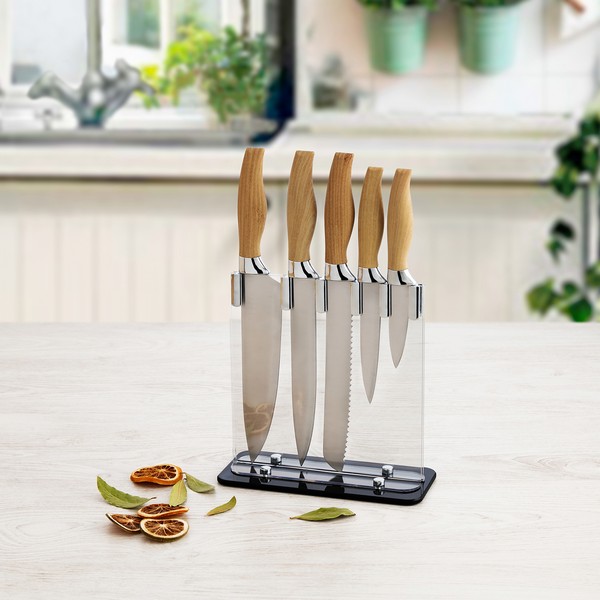 Set med köksknivar och hållare Quid Baobab (5 pcs) - 4